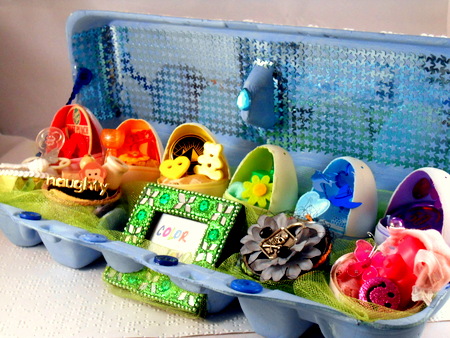 Monochromatic Mixed Media Eggs